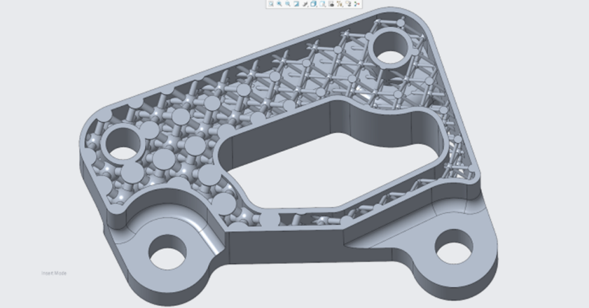 Model with variable lattice structure