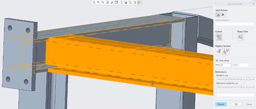 Using the Advanced Joint command in Creo AFX