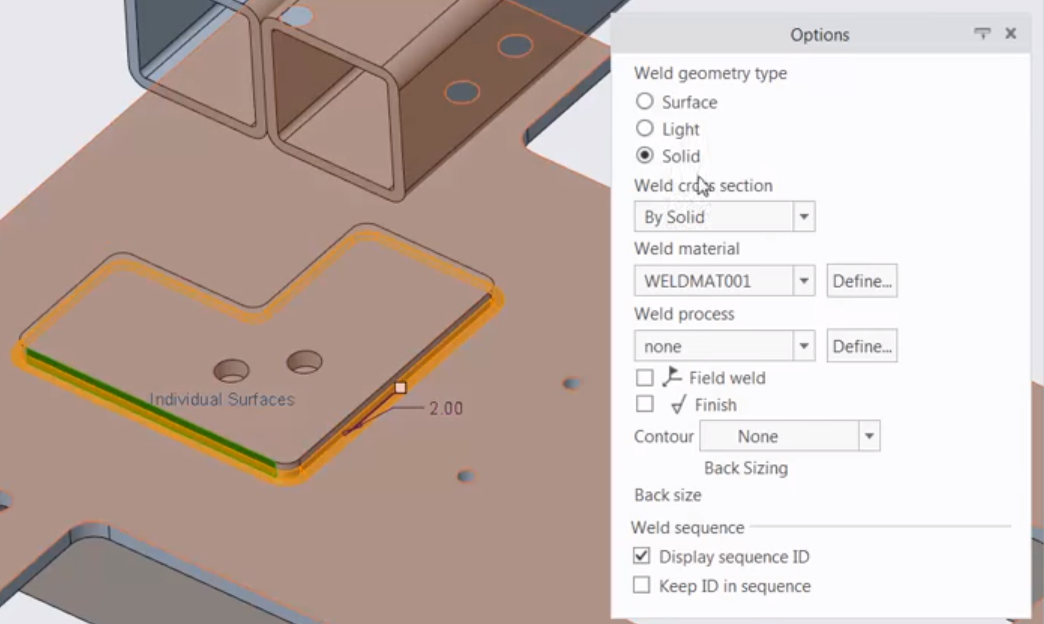 Select solid geometry